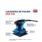 Lixadeira Oscilante GSS 140 220W STD Bosch