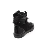 Tenis Sneaker Bawmi Cano Alto Feminino Allblack com Piramide Grafite