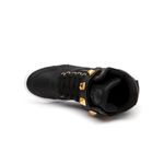 Tenis Sneaker Bawmi Cano Alto Feminino Preto com Piramide
