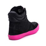Tenis Sneaker Bawmi Cano Alto Feminino Preto/Pink