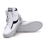 Tenis Sneaker Bawmi Cano Alto Feminino Branco / Preto / Cinza