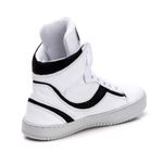 Tenis Sneaker Bawmi Cano Alto Feminino Branco / Preto / Cinza