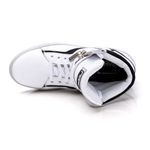 Tenis Sneaker Bawmi Cano Alto Feminino Branco / Preto / Cinza