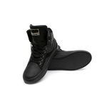 Tenis Sneaker Bawmi Cano Alto Feminino Preto com Ziper