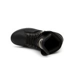 Tenis Sneaker Bawmi Cano Alto Feminino Preto com Ziper
