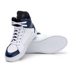 Tenis Sneaker Bawmi Cano Alto Feminino Azul/Branco