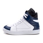 Tenis Sneaker Bawmi Cano Alto Feminino Azul/Branco
