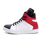Tenis Sneaker Bawmi Cano Alto Feminino Vermelho/Azul/Branco