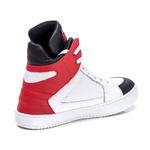 Tenis Sneaker Bawmi Cano Alto Feminino Vermelho/Branco/Preto