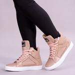 Tenis Sneaker Bawmi Cano Alto Feminino Rose