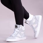 Tenis Sneaker Bawmi Cano Alto Feminino Branco