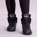 Tenis Sneaker Bawmi Cano Alto Feminino Preto