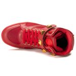 Tenis Sneaker Bawmi Cano Alto Feminino Vermelho com Piramide 