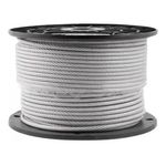 Rolo 100m Cabo De Aço Galvanizado 1/8 3,2mm 6x7 Alma De Fibra 