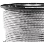 Rolo 100m Cabo De Aço Galvanizado 1/8 3,2mm 6x7 Alma De Fibra 