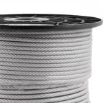 Cabo de Aço 3/32 AF. Galvanizado TRD. 6x7 Plastificado Rolo 100 metros
