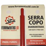 Serra Copo 19mm Diamantada Com Haste E Guia - Ldi Ferramentas