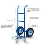 CARRO ARMAZEM RODA PNEUM. 150KG 15A METALOSA