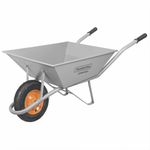 Carrinho de Mão com Caçamba Extraforte Metálica Cinza 65 L Braço Metálico Pneu Maciço 77714/435 TRAMONTINA