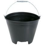 BALDE PLASTICO PRETO P/PEDREIRO 12L REFORCADO PARABONI