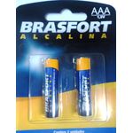 PILHA ALCALINA PALITO AAA 6300 CARTELA 2PC BRASFORT