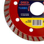Disco Diamantado Turbo 4 Polegadas 110mm Furo 22,23mm 