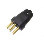 PINO MACHO 2P+T 10A 250V PRETO 1407 PCT.10PÇ ILUMI