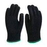  Luva De Algodão Pigmentada Tricotada Preta 3 Fios LDI SAFETY