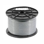 CABO AÇO PLASTIFICADO INCOLOR 1/8 AF GALVANIZADO TRD. 6X7 ROLO 100MTS