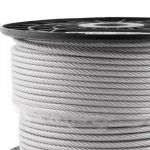 CABO AÇO PLASTIFICADO INCOLOR 3/32 AF GALVANIZADO TRD. 6X7 ROLO 100MTS