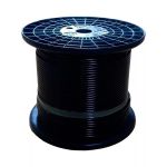 CABO AÇO PLASTIFICADO PRETO 1/8 AF GALVANIZADO TRD. 6X7 RL.100MT 