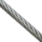 CABO AÇO PLASTIFICADO INCOLOR 3/16 AF GALVANIZADO TRD. 6X7 ROLO 100MTS