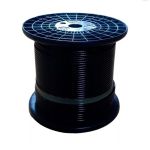 CABO AÇO PLASTIFICADO PRETO 5/32 AF GALVANIZADO TRD. 6X7 RL 100MT