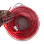 LINHA DE NYLON QUADRADO 3.00MM ROLO APROX.51MT 1301-095 VERMELHO TOYAMA