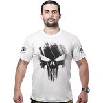 Camiseta Militar Justiceiro Punisher Branca 