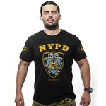 Camiseta Police NYPD Estampa Frente e Costas Preta