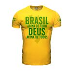 Camiseta Militar Brasil Acima de Tudo Deus Acima de Todos 