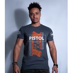 Camiseta GuFz6 Pistol Operator Cinza