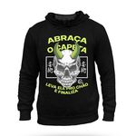 Casaco de Moletom Masculino com Capuz Jiu Jitsu Abraça O Capeta Leva Ele Pro Chão e Finaliza Team Six