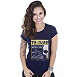 Camiseta Baby Look Feminina Motorcycle T6 Club New York