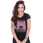 Camiseta Baby Look Feminina Outdoor Never Stop Exploring