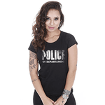 Camiseta Militar Baby Look Feminina Police