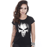Camiseta Militar Baby Look Feminina Punisher