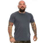 Camiseta Militar Básica Lisa Cinza Team Six