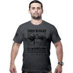 Camiseta Militar First To Fight Marines Hurricane Line