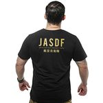 Camiseta Masculina Militar JASDF Japan Air Self-Defence Force Gold Line Team Six.