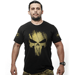 Camiseta Militar Justiceiro Punisher Gold Line
