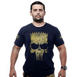 Camiseta Militar Punisher Bart Gold Line 