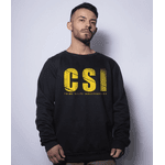 Casaco Básico Masculino de Moletom CSI Team Six 