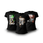 Kit 3 Camisetas Baby look Femininas Militares Brasil Acima de Tudo